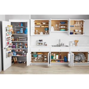 Wire Stacking Shelf 22"x10"x7" White Metal <b>Kitchen</b> <b>Pantry</b> Organizer for Adults - Product Image 4