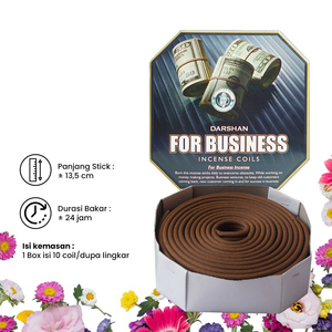 Encens en spirale Darshan For Business, parfumé, en papier, pour usage religieux indien, toutes saisons, 24 heures - Product Image 3
