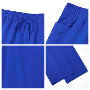 Tenues médicales unisexes pour femmes, uniformes d'hôpital, de dentiste, de médecin et d'infirmière, en jersey et élasthanne, avec détection d'aiguilles, sans coutures, fusionnées - Product Image 4
