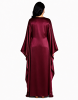 Nouvelle Abaya Maxi Décontractée Personnalisée ODM en Polyester Anti-Plis Printemps/Automne/Hiver, Coupe Ample, Élégante, en Soie Satinée, Kaftan Hajj