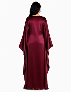 Nueva Abaya Maxi Informal Personalizada, Estilo Kaftan de Tela Elegante de Seda Satén, Corte Holgado para Mujer - Product Image 2