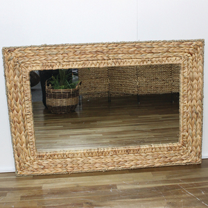 Trending Eco Water Hyacinth Full Length <b>Mirror</b> Hanging <b>Rectangle</b> Style - Product Image 1