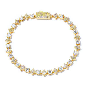 Pulsera de Lujo en Plata 925 con Baño de Rodio, Cristales Negros y Diseño de Estrella con Engaste de Garras, Joyería para Mujer para Fiestas - Product Image 2