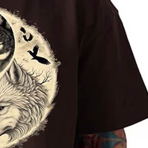 Service OEM, t-shirts imprimés surdimensionnés pour hommes de haute qualité, t-shirt personnalisé en couleur, t-shirts personnalisés en coton/fibre pour hommes - Product Image 5