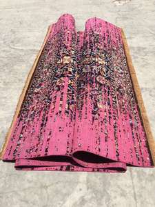 Alfombra de Lana Suave con Diseño Tradicional Rojo, Hecha a Mano, para Dormitorio o Sala de Estar, Acabado Elegante - Product Image 4