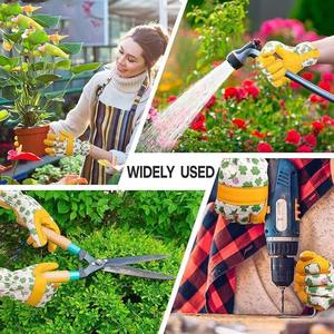 High Quality Women & Men Breathable Waterproof Leather Anti-Slip Anti-Cut Gardening <b>Gloves</b> for Rose Weeding and Digging - Product Image 6