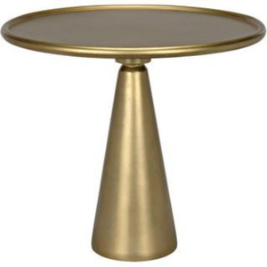 Traditional Brass Pedestal Coffee <b>Table</b> With <b>Round</b> Top And Decorative Base For Living Room Decor Furniture <b>Side</b> <b>Table</b> - Product Image 6