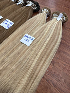 Extensiones de Cabello Vietnamita Virgen de Primera Calidad con Punta Plana # Cabello Rubio Dimensional 60/18h 100% Natural, Se Puede Decolorar y Teñir - Product Image 3