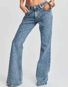 Jean en denim pour homme, usage extérieur, décontracté, fabrication professionnelle, nouveau style, anti-plis, 100 % coton, fermeture éclair - Product Image 1