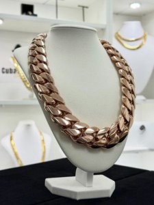 S925 Rose Gold Plated Moissanite Freshwater Pearl <b>Statement</b> <b>Necklace</b> Link Chain Hiphop Jewelry Unisex Party Fashion - Product Image 4