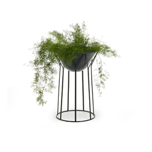 White Iron Plant Stand Tall Standing Metal <b>Basket</b> Style <b>Flower</b> Planter Holder Indoor Garden Decor Vintage Home Ornament - Product Image 3