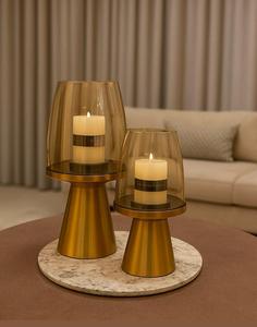 Juego de Portavelas Dine With Me con Pantallas de Vidrio Resistentes al Calor, Decoración para el Hogar - Product Image 1