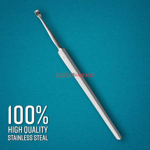 Curetas de oído de piel de zorro de calidad premium, bucles quirúrgicos de acero inoxidable, instrumento manual de ORL, certificado CE, para eliminación segura de cera de oído - Product Image 4