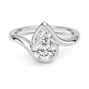Modern Bezel Solitaire <b>Diamond</b> <b>Ring</b> Featuring Elegant 14K Yellow Gold Styling - Product Image 3