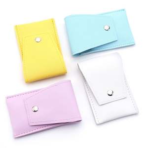 Juego de Pinzas Profesionales Personalizadas de 4 Piezas de Acero Inoxidable con Puntas de Fibra, Pinzas para Cejas Rosadas, Bolsa de Cuero PU ANAAIF - Product Image 3