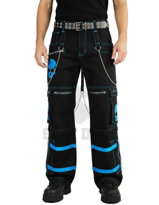 กางเกงสไตล์โกธิคเอวสูงทรงหลวมมีกระเป๋าหลายช่องสำหรับสตรีทแวร์ - Product Image 1