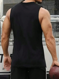Custom Colors Breathable Knitted Sportswear Sleeveless Tank Top Men's 94% Cotton 6% Spandex Relaxed Fit Bodybuilding Stringer - Product Image 2