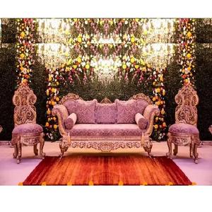 Ensemble de canapés de luxe pour mariage, décoration de fête de mariage, canapé royal pour la mariée et le marié, canapé et chaises pour la scène de mariage, magnifique ensemble de canapés de scène de mariage, États-Unis - Product Image 1