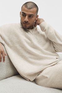 Sweat à capuche sport pour homme de qualité supérieure, col montant, en polyester, pull décontracté pour le fitness - Product Image 5