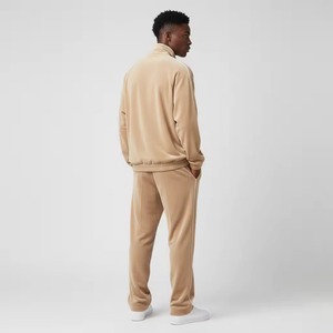 Ensemble de survêtement en velours de coton imprimé 2 pièces pour homme, avec logo personnalisé, veste et pantalon, grande taille, respirant, couleur unie, pour l'hiver - Product Image 2