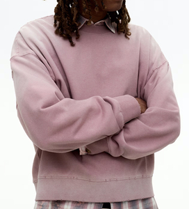 เสื้อสเวตเชิ้ตแบบฟอกสี เสื้อสเวตเชิ้ตทรงหลวม เสื้อสเวตเชิ้ตแฟชั่นทันสมัย เสื้อสเวตเชิ้ตฟอกหิน เสื้อสเวตเชิ้ตคุณภาพสูง เสื้อสเวตเชิ้ตสตรีทแวร์ - Product Image 3