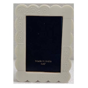 Marco de fotos de resina verde de diseño único, incrustaciones de festoneado impresas para sala de estar, marco de oficina, mesa, regalo perfecto, marcos de fotos - Product Image 5