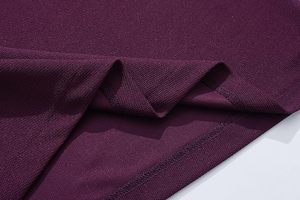 Camisa de Piqué Morada de Manga Corta para Hombre, Informal, Transpirable, de Algodón, Color Sólido, Tejido de Punto, Corte Regular, Cierre de Botones, Alta Calidad - Product Image 5