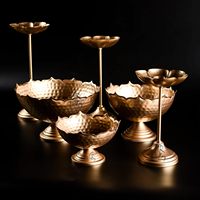 Ensemble de bols martelés haut de gamme Taj Urli, décoration Puja, décoration intérieure, en laiton, durable, pour Diwali, utilisation en intérieur, fleurs flottantes dans l'eau