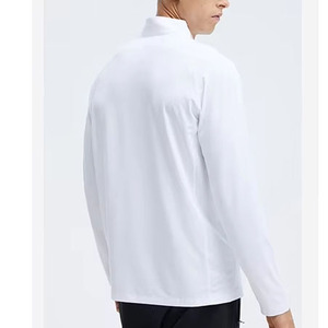 Col montant pour homme, haut de qualité supérieure, séchage rapide, respirant, en coton, service OEM personnalisé, hauts décontractés - Product Image 2