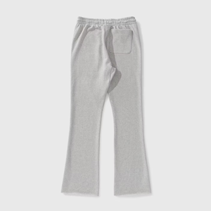 Men's Custom Flare Sweatpants High <b>Elastic</b> <b>Waist</b> 100% Cotton Fleece Breathable Stonewashed Heavyweight Wide Leg Jogger <b>Trouser</b> - Product Image 2