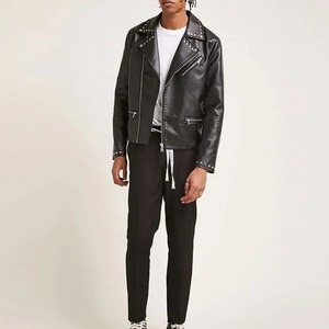 Hot Selling Winter Men <b>Slim</b> <b>Fit</b> Leather <b>Jackets</b> Outerwear Customized Design Leather <b>Jackets</b> for Men - Product Image 5