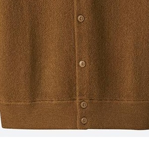 Unisex Customized Knitted <b>Cardigan</b> Sweaters Autumn Winter Breathable Quick Dry Patchwork Design Embroidery Decor V-neck Coarse - Product Image 4