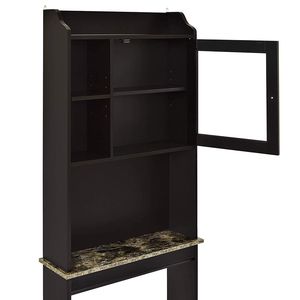 Mobiletto Moderno in Legno Espresso per Bagno, Salvaspazio Sopra il WC, Organizzazione per Arredamento Casa - Product Image 1