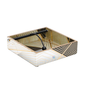 Soporte para utensilios de decoración de mesa de comedor de madera MDF con impresión de esmalte de logotipo personalizado Almacenamiento de herramientas de cocina cajas de pañuelos mayorista soporte para cubiertos - Product Image 6