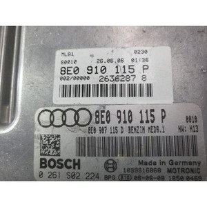 ชุดควบคุมเครื่องยนต์ A4 B8 8K ปี 2007-2011 มือสอง ของแท้ รหัส 8E0910115P - Product Image 5