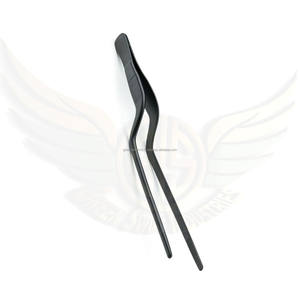 ชุดคีมคีบอาหารแบบยาวสีเงิน2ชิ้นอุปกรณ์ทำบาร์บีคิวในครัวแหนบสแตนเลสวัสดุโลหะเกรดอาหาร - Product Image 6