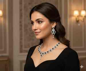 Conjunto de collar étnico moderno de latón de calidad de exportación con colgante decorativo para mujer y colección festiva disponible para la venta - Product Image 4