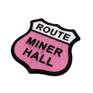 Badge décoratif magnétique brodé en chenille noir, rose et vert pour vêtements, vestes, sweats à capuche, casquettes, sacs et accessoires de mode - Product Image 6