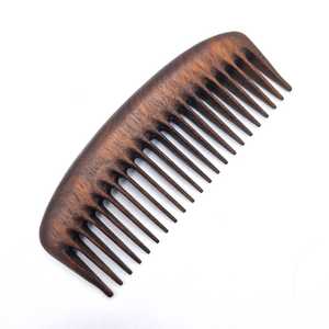 Peine de Madera Natural con Mango Largo, Antiestático y Anticaída, Herramienta para el Cuidado del Cabello - Product Image 2