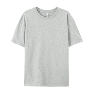 เสื้อยืดคอกลมแขนสั้นสีขาวล้วนทรงหลวม ผลิตตามสั่ง ราคาขายส่ง ผ้าฝ้าย - Product Image 1