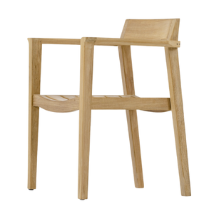 Ensemble de salle à manger d'extérieur moderne en teck avec table carrée et 4 chaises, mobilier de jardin résistant aux intempéries, design en bois massif - Product Image 3