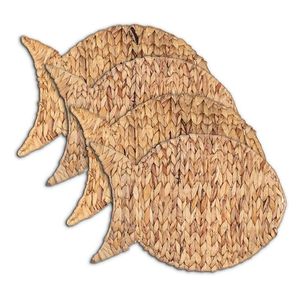 Set de table rond en jacinthe d'eau naturelle rustique, tissé à la main, écologique, pour la décoration de la maison, des restaurants et des hôtels - Product Image 3