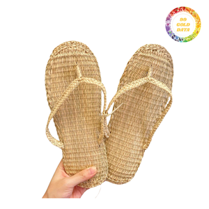New Trend Water Hyacinth <b>Slippers</b> Modern Seagrass <b>Slippers</b> For Beach Wear And Summer Vacation Events Bulk - Product Image 4