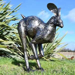 Estatua de conejo de bronce de tamaño real para eventos, decoración de jardín, escultura de conejo vintage, precio de fábrica - Product Image 2