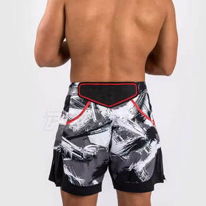 Shorts MMA confortables en tissu extensible pour les combattants, les entraînements de grappling et les séances de arts martiaux mixtes - Product Image 2