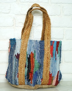 Sac fourre-tout bohème en jute tissé pour femme, motif uni multicolore, sac à bandoulière écologique à ouverture supérieure, usage quotidien, plage, toutes saisons - Product Image 4