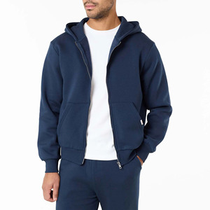 Survêtement Relexad Fit à ourlet ouvert, sweat à capuche zippé intégral Midnight, doublure polaire 300 GSM en coton, pour homme - Product Image 2