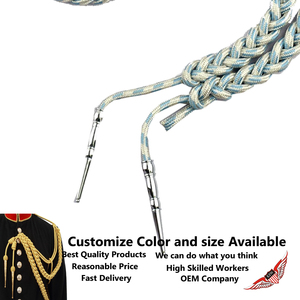 Aiguillette de Mylar Plateado y Cordón Cromado con Etiquetas - Product Image 3