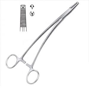 Pinzas de Tejido Acrílicas Manuales Schindler de Acero Inoxidable, Semi-Curvas, para Uso Estético, Instrumento Quirúrgico - Product Image 1