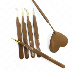 Custom Logo Eyelash Extension Tweezers Stainless Steel Color Coated Volume Lash <b>Tool</b> Precision Pointed Tip <b>Tool</b> - Product Image 3